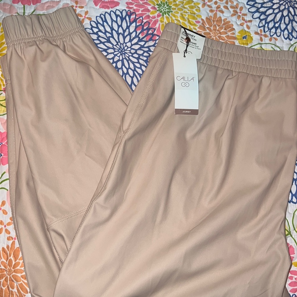 Like new XXL CALIA LEATHER JOGGERS